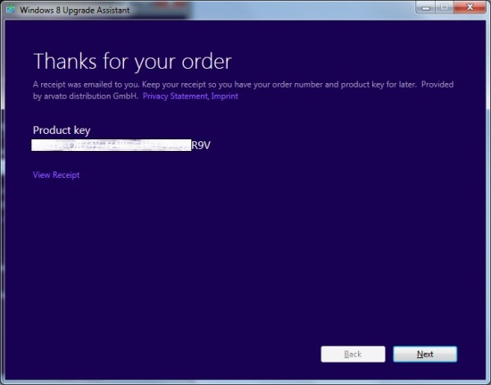 Finish order